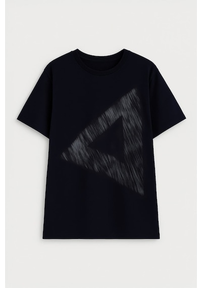 Markapia Erkek Rahat Kesim Bisiklet Yaka Baskılı Beyaz T-shirt Çok Renkli S S
