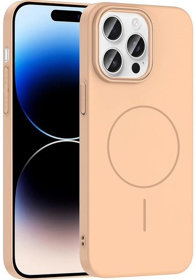Apple Uyumlu iPhone   14 Pro Max Kılıf   M-safe Şarj Özellikli Zore Ruby Sert Kapak