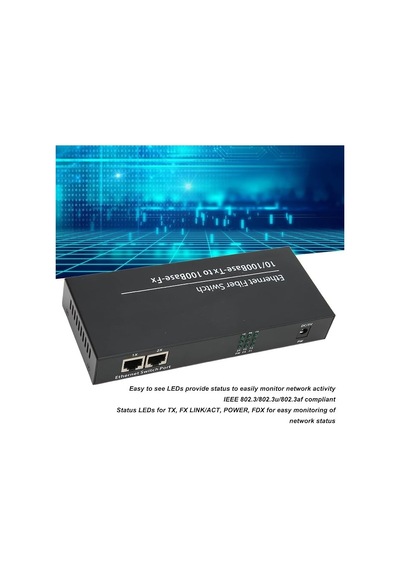 10/100 Base-tx To 100 Base-fx Ethernet Fiber Switch / Medya Dönüştürücü