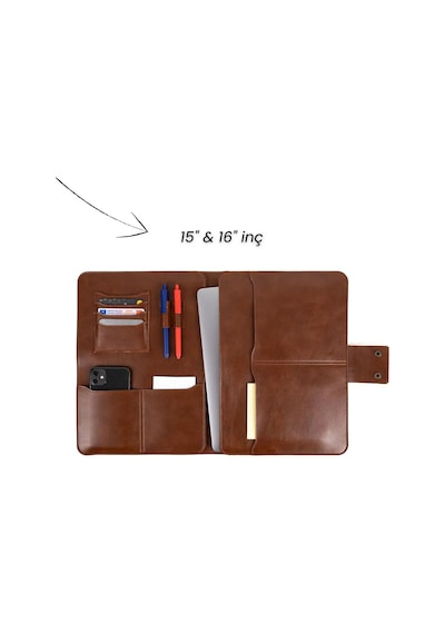 Bags Prime Organizer Tablet Kılıfı 15" İnç İpad Pro & İpad Air Evrak Çantası - Taba
