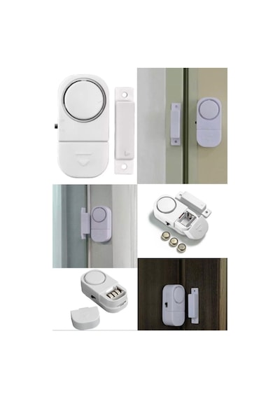 5 Adet Cam Pencere Kapı Pvc Engelleyici Güvenlik Ürünleri Manyetik Alarm Set