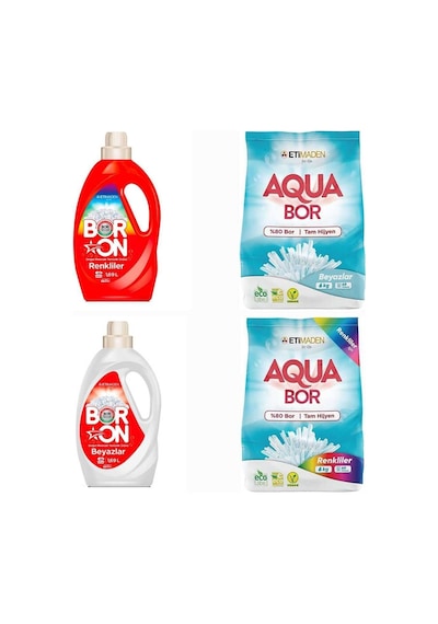 Aquabor 6 Kg Renkliler Için 6 Kg Beyazlar Boron Sıvı Deterjan Renkli Ve Beyazlar Için 26 2 Yıkama Diğer