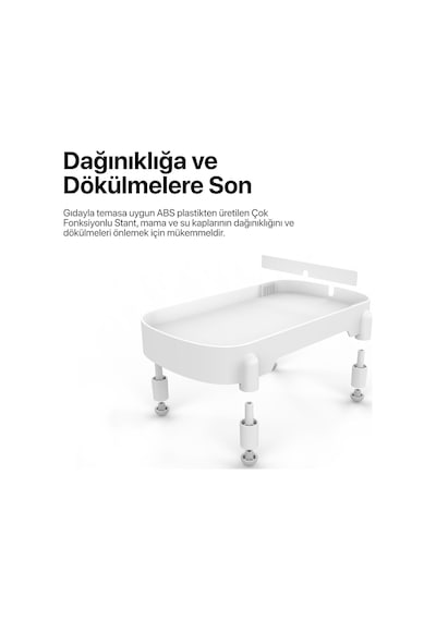 Mama Standı Çok Fonksiyonlu Ayarlanabilir Kedi Ve Köpek Uyumlu Mama Kabı Standı X8788