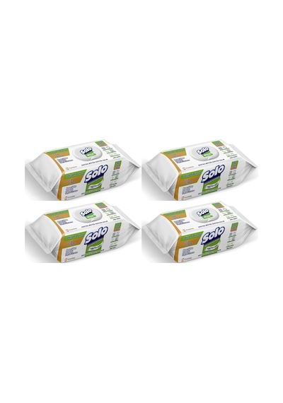 Solo Yüzey Temizlik Havlusu - 100 Yaprak Beyaz Sabun Ferahlığı 4'lü Set