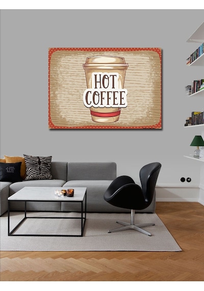 Kanvas Tablo Sıcak Kahve Posteri 100cmx140cm