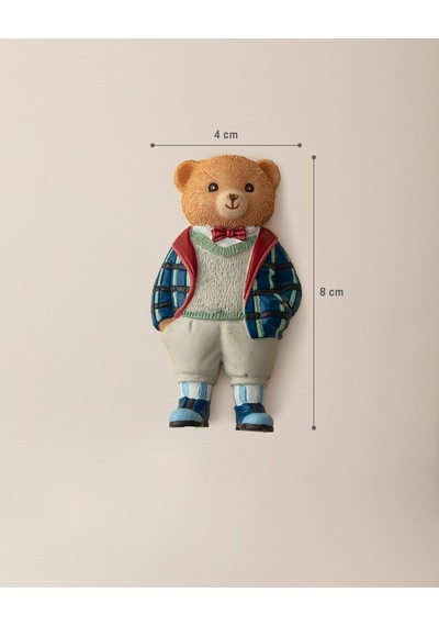 Madame Coco Boris Bear Magnet - Lacivert/açık Bej - 4x8 Cm 8684427186893 Çok Renkli