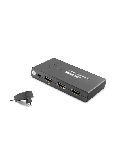 Hdmi Usb Kvm Switch 2 Port Hdmi 4 Port Usb Dahili Kablolu - Siyah Hdx1373 Evimdeyokyok