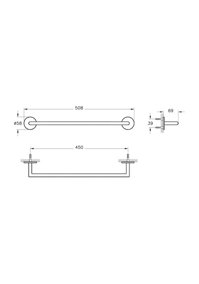 VitrA Origin A4488674 Havluluk 45 CM, Soft Altın