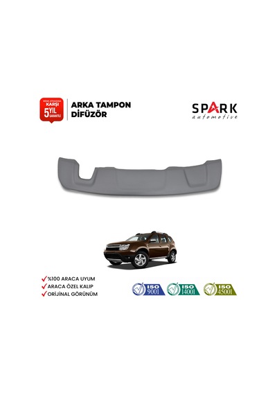 Dacia Duster 2010-2017 Yıl Aralığı Uyumlu Arka Tampon Difüzör