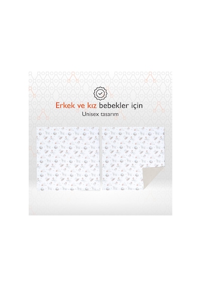 Gezenbebe Hero Müslin Bebek Battaniye 120x120 Bej
