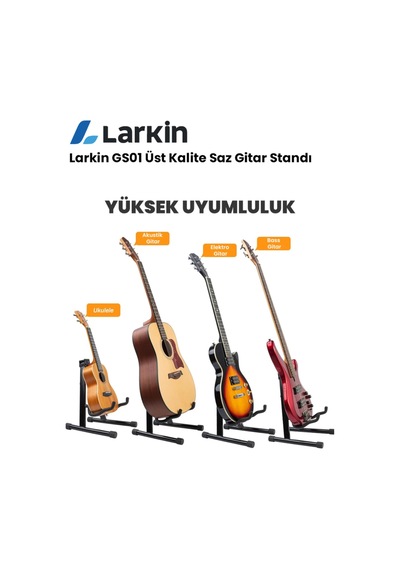 Larkin Gs01 Üst Kalite Enstrüman Gitar Standı Ayaklığı Sehpası