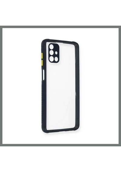 Bezos Samsung Galaxy M51 Kılıf Miami Şeffaf Silikon - Lacivert Mmbz