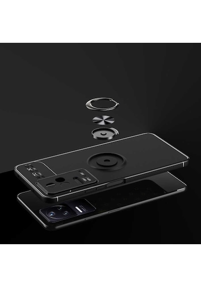 Xiaomi Poco F4 Kilif Zore Ravel Yüzüklü Silikon Kilif 563109533