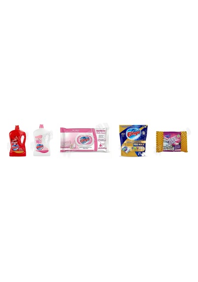 Bingo Yüzey Temzileyici 2,5 L + Yüzey Tem. Fresh 2.5 Lt + Yüzey Tem.havlusu 96'lı +bulaşık Tableti 40'lı+ Parex 5'li Set Diğer