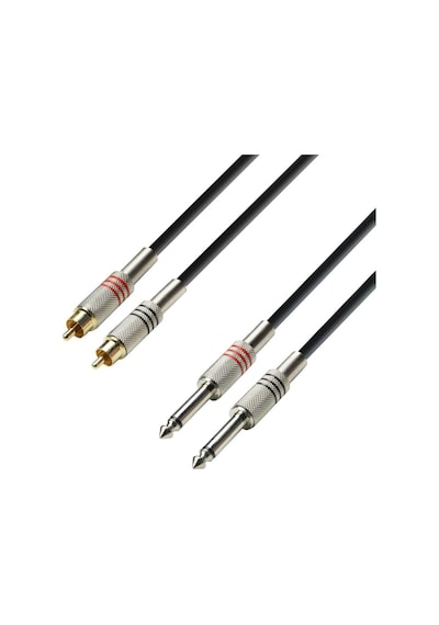 2 Rca Erkek 2X6.3 Mm Mono Kablo 2 Metre