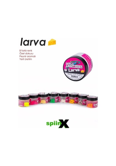Spıınx Larva Silikon Yem 35mm 14lü Peynir Aromalı Renk: Chesee
