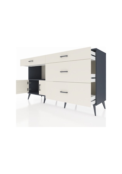 Hyperion Konsol Tek Raflı 4 Çekmeceli 2 Kapaklı 176x44x99 Antrasi Antrasit-aytaşı Hyperion Konsol Tek Raflı 4 Çekmeceli 2 Kapaklı 176x44x99 Antrasi Antrasit-aytaşı