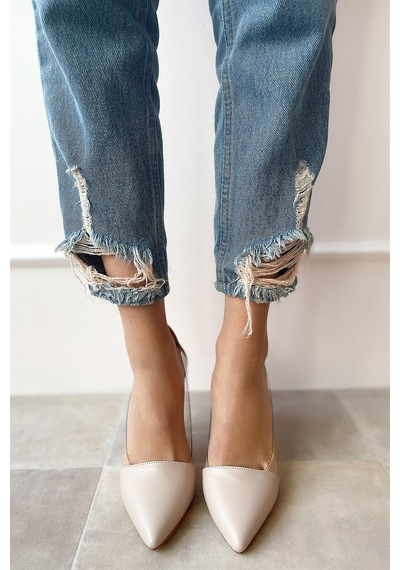 Shoetek Layla Stiletto Ten Cilt Şeffaf Ten Cilt