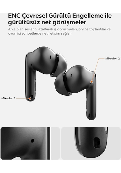 Spigen ASD07886 Audio SA - TW S10 Anc Bluetooth 5.3 Kulak İçi Kulaklık