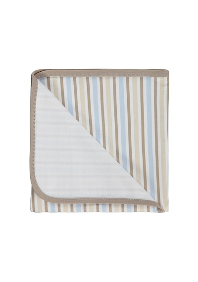 Civil Baby İnce -kalın Çizgili 80x90 Battaniye - Bej Vizon
