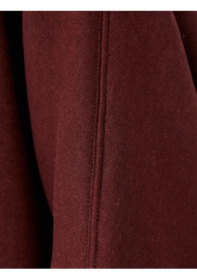 Koton Şardonlu Oversize Fermuarlı Dikiş Detaylı Sweatshirt Bordo 5wal10014ık