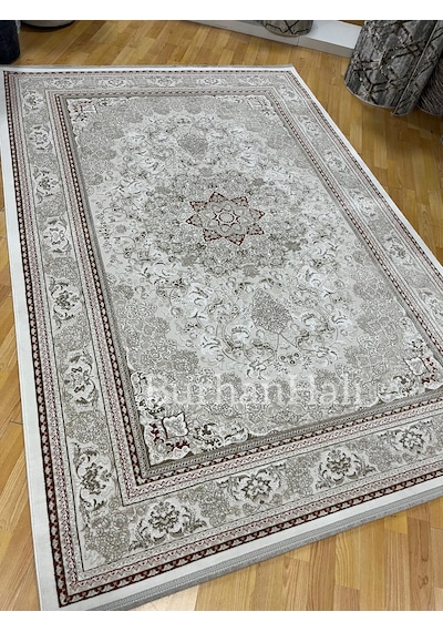 Optima Halı İsfahan Serisi Salon Oturma Odası Halısı 160x230 Taba Gri Taba