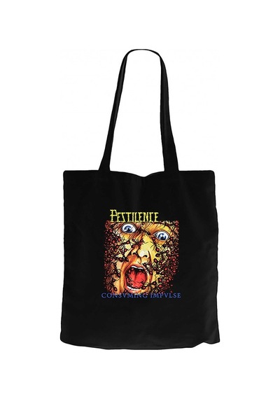 Pestilence Consuming  Siyah Kanvas Bez Çanta Siyah