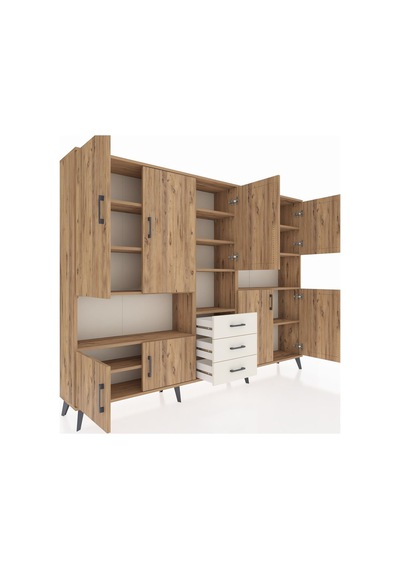 Arges Dolap 13 Raflı 3 Çekmeceli 9 Kapaklı 220x30x163 Çam-çam/ayt Çam-çam/aytaşı Arges Dolap 13 Raflı 3 Çekmeceli 9 Kapaklı 220x30x163 Çam-çam/ayt Çam-çam/aytaşı