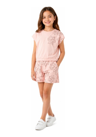 İrem Çocuk Giyim Kız Çocuk Omuz Üzeri Çiçek Desenli Tişörtü Kısa Model Beli Lastikli Şortlu Cepli Beli Lastikli Pudra Renk Şortlu Takım Pembe İrem Çocuk Giyim Kız Çocuk Omuz Üzeri Çiçek Desenli Tişörtü Kısa Model Beli Lastikli Şortlu Cepli Beli Lastikli Pudra Renk Şortlu Takım Pembe
