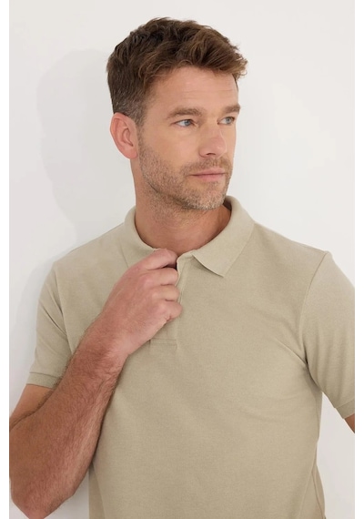 Tudors Erkek 5'li Paket Siyah-yeşil-kahverengi-mavi-vizon Slim Fit Dar Kesim Pamuklu Düz Pike Polo Yaka Tişört-51194 Çok Renkli