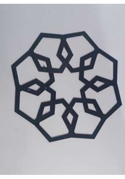 Dekoratif Siyahyapışkanlı Plexi Supla Mobilya Dolap Süsü 30x30cm Siyah