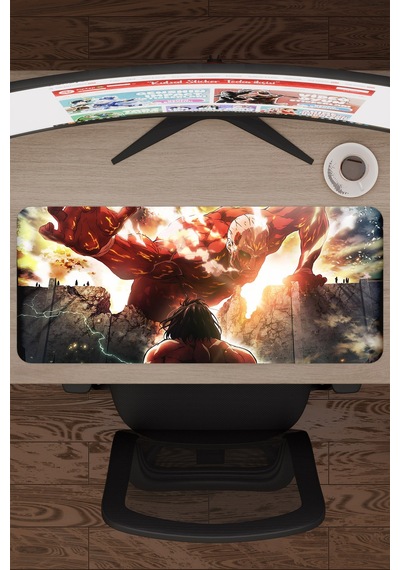 Attack On Titan Anime V5 - 70x30 Xl Gaming Kauçuk Kaymaz Taban Mouse Pad Fare Altlığı