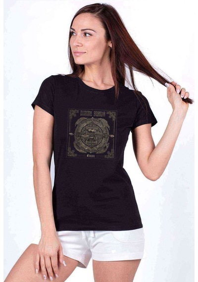 Dimmu Borgir Eonian 2018 Metal Rock Baskılı Siyah Kadın Tshirt