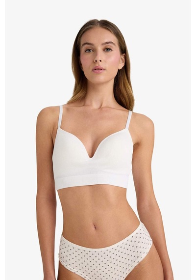Defacto - Comfort Kaplı Seamless Bra-Fall in Love A8858AX23AU Beyaz