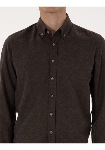 Pierre Cardin Erkek Kahverengi Gömlek Desenli 50316751-vr029 Kahverengi