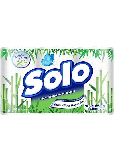Solo Tuvalet Kağıdı Bambu Katkılı 12'li
