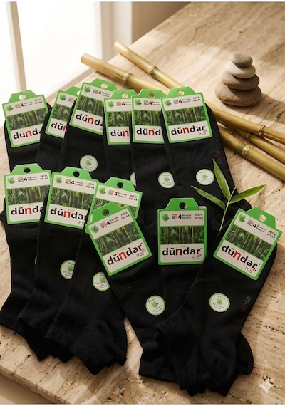Erkek Bambu Patik Mevsimlik Dikişsiz/soft Yıkama/kokulu 40-44 Siyah