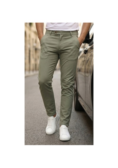 Butik İstanbul Erkek Slim Fit Dilli Kumaş Pantolon Çağla Yeşili