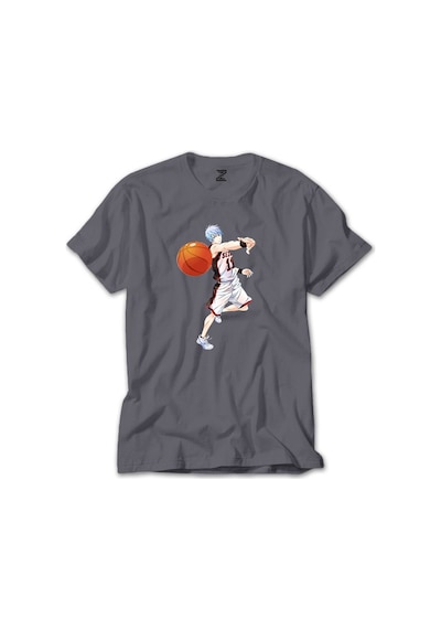 Baller Blue Anime Pass Gri Tişört Gri