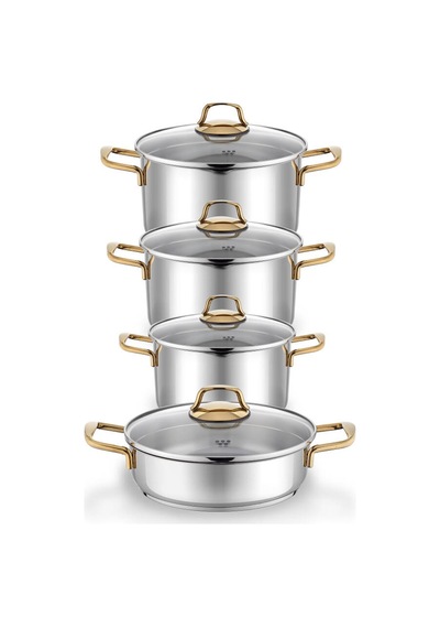 Hascevher Monna 8 Pcs Tencere Set 182024 Ten24 Karn Metalik