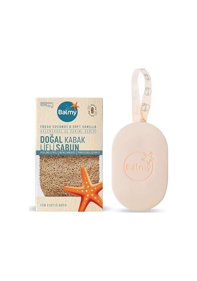 3 Adet Balmy Sabunlu Lif Fresh Coconut & Soft Vanilya Çok Renkli