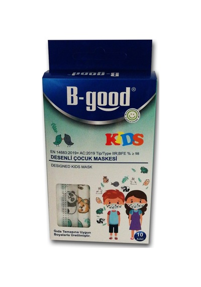 B Good Kids Desenli Çocuk Maskesi 5*10 Adet