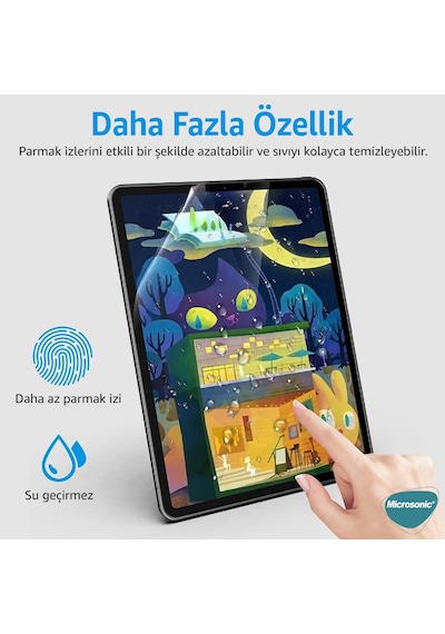 Microsonic Samsung Galaxy Uyumlu Tab S10 Fe Paper Feel Kağıt Dokulu Mat Ekran Koruyucu
