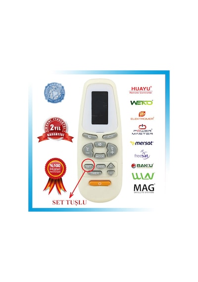 Electra Klima Kumandası Set Tuşlu