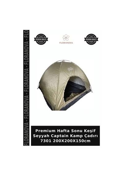 Premium Hafta Sonu Keşif Seyyah Captain Kamp Çadırı 7301 200x200x150cm Standart
