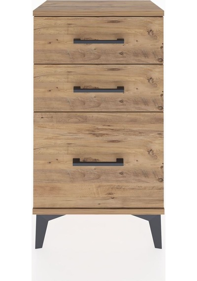 Arges Komodin 3 Çekmeceli 44x30x80 Çam-çam Atlas Çam