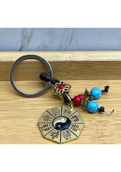 Metal Yin Yang Anahtarlık Alk4454 Altın