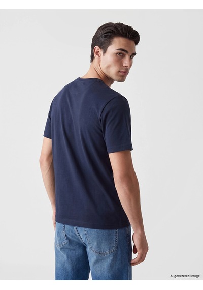LC Waikiki Lcwaıkıkı Classic Lacivert Bisiklet Yaka Baskılı Erkek Penye Tişört New Navy LC Waikiki Lcwaıkıkı Classic Lacivert Bisiklet Yaka Baskılı Erkek Penye Tişört New Navy
