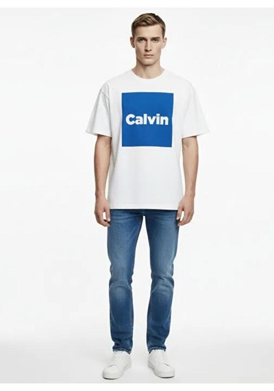 Calvin Klein Ss 16s Io Calvın Box Beyaz Erkek T-shirt