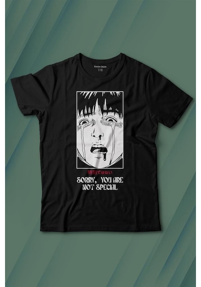 Kendim Seçtim Sorry You Are Not Special Japanese Urban Sokak Kültür Özel Değilsin Baskılı Tişört Çocuk T-shirt 001